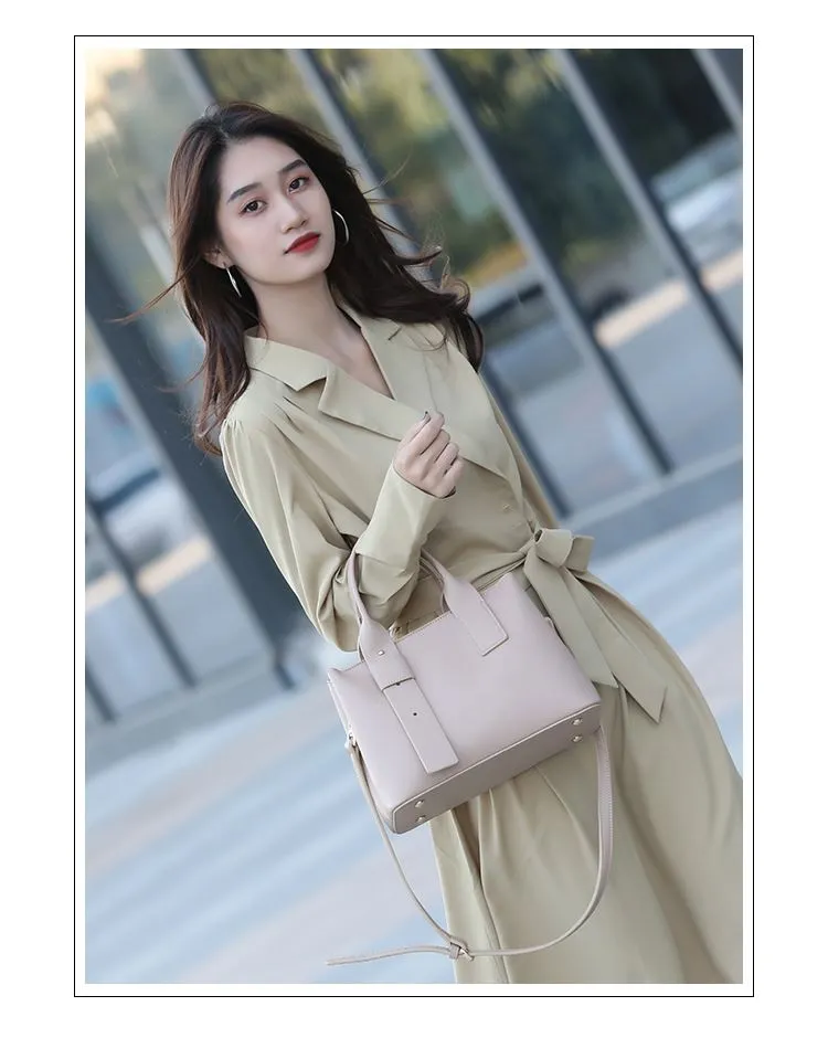 Borsa tote grande strutturata da lavoro in pelle semplice su misura